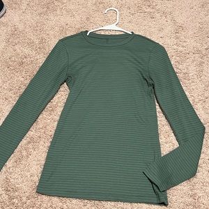 Target Universal Thread Green Long Sleeve Ribbed Striped T-Shirt